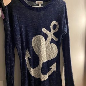 Charming Charlie, Blue Small Longsleeve Blouse